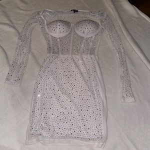 White, bridal, sparkly dress